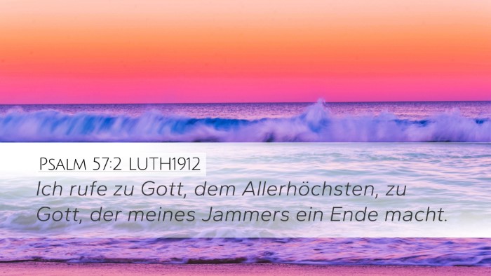 Psalm 57:2 LUTH1912 Bible Verse Image