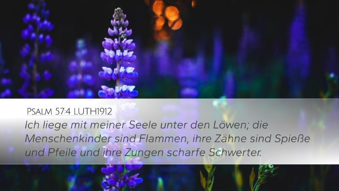 Psalm 57:4 LUTH1912 Bible Verse Image