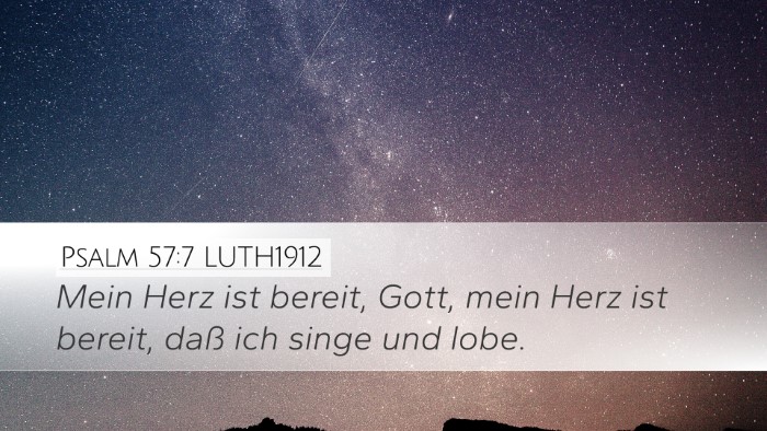 Psalm 57:7 LUTH1912 Bible Verse Image
