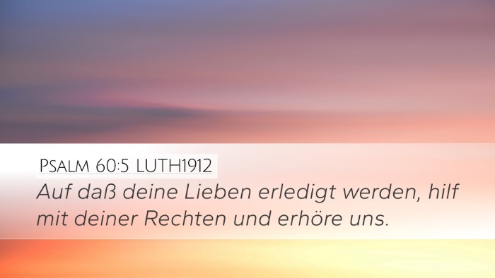 Psalm 60:5 LUTH1912 Bible Verse Image