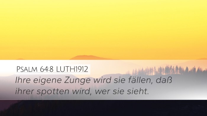 Psalm 64:8 LUTH1912 Bible Verse Image