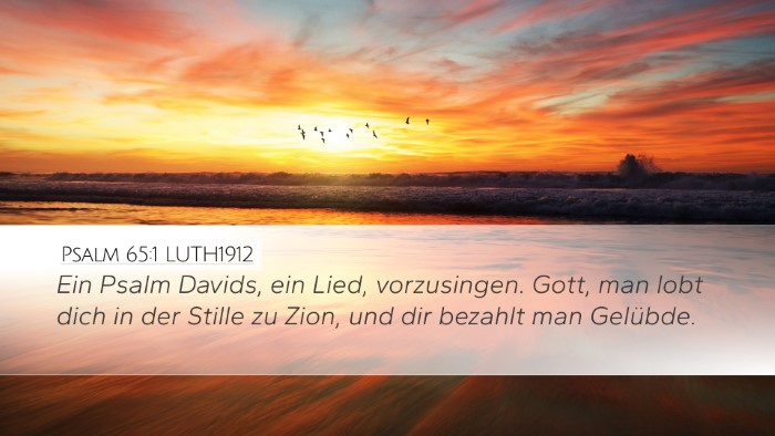 Psalm 65:1 LUTH1912 Bible Verse Image