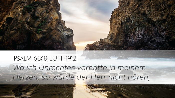 Psalm 66:18 LUTH1912 Bible Verse Image