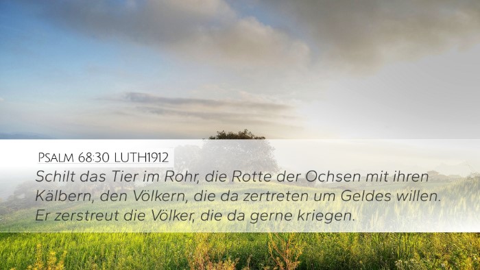 Psalm 68:30 LUTH1912 Bible Verse Image