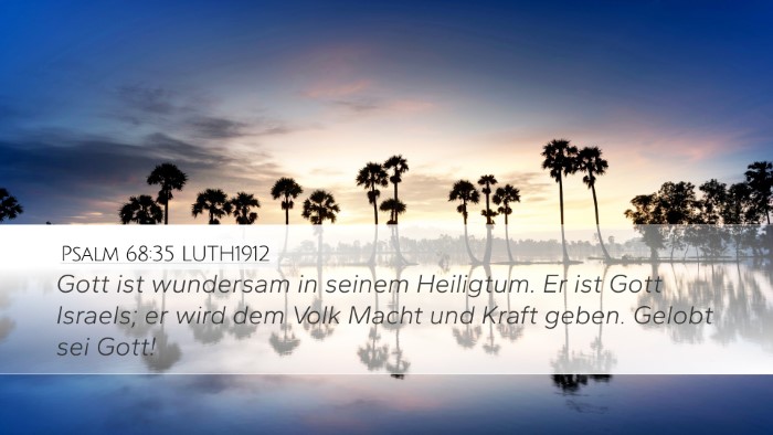 Psalm 68:35 LUTH1912 Bible Verse Image