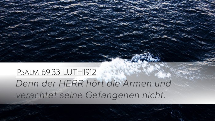 Psalm 69:33 LUTH1912 Bible Verse Image