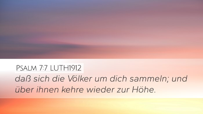 Psalm 7:7 LUTH1912 Bible Verse Image