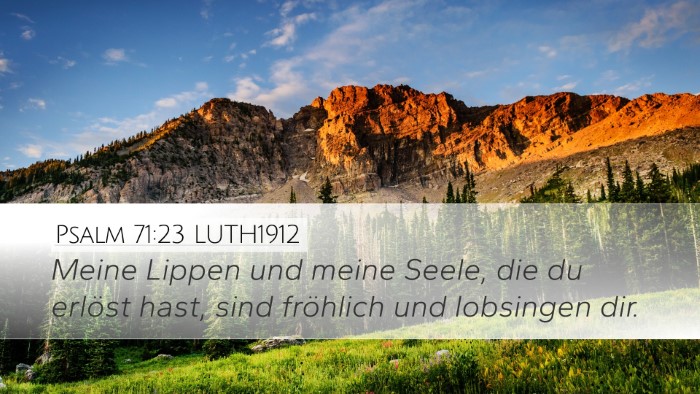 Psalm 71:23 LUTH1912 Bible Verse Image