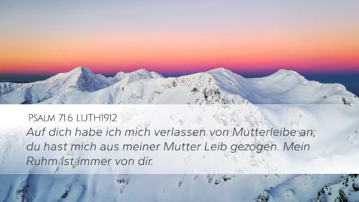 Psalm 71:6 LUTH1912 Bible Verse Image