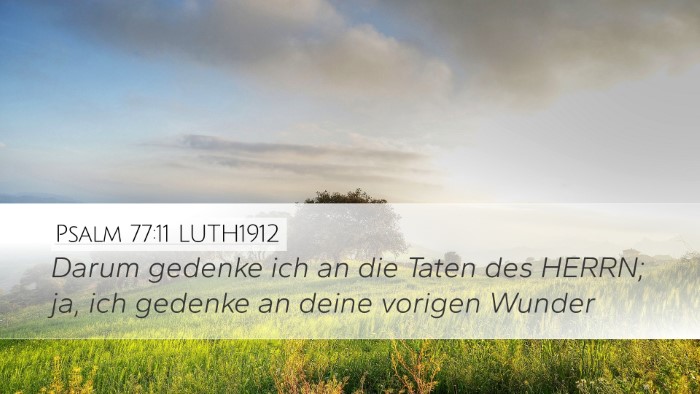 Psalm 77:11 LUTH1912 Bible Verse Image