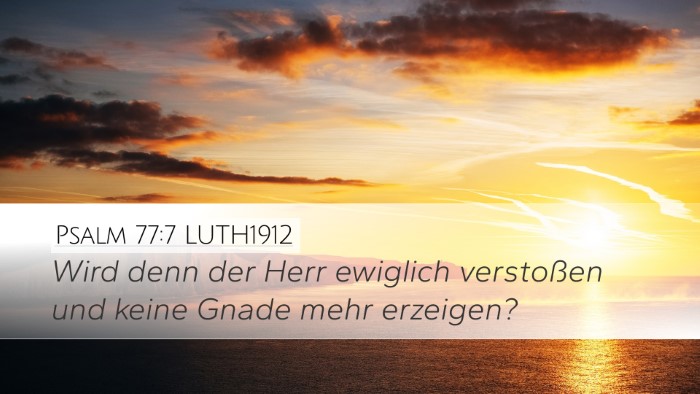Psalm 77:7 LUTH1912 Bible Verse Image