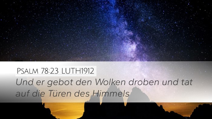 Psalm 78:23 LUTH1912 Bible Verse Image