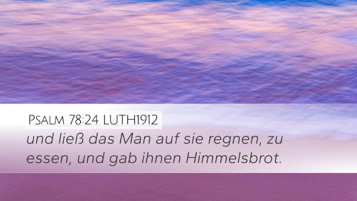 Psalm 78:24 LUTH1912 Bible Verse Image