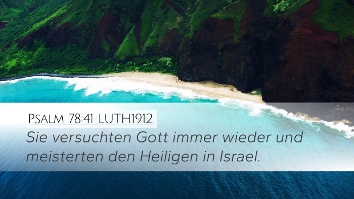 Psalm 78:41 LUTH1912 Bible Verse Image