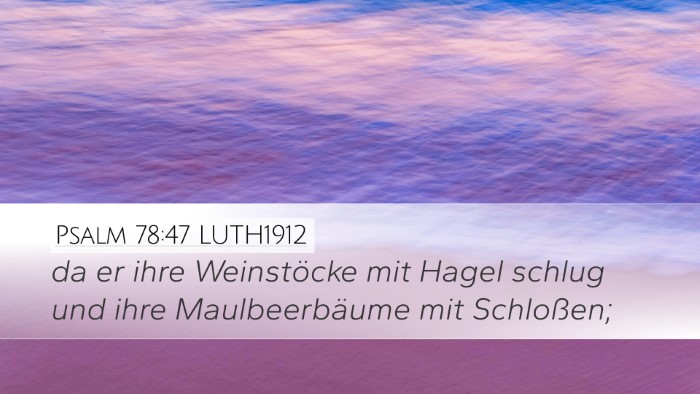 Psalm 78:47 LUTH1912 Bible Verse Image