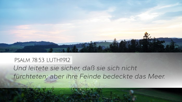Psalm 78:53 LUTH1912 Bible Verse Image