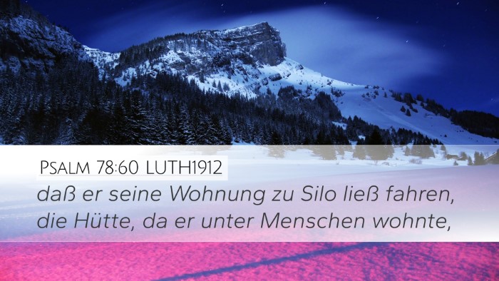 Psalm 78:60 LUTH1912 Bible Verse Image