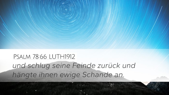 Psalm 78:66 LUTH1912 Bible Verse Image