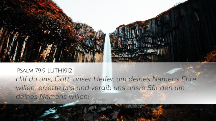 Psalm 79:9 LUTH1912 Bible Verse Image