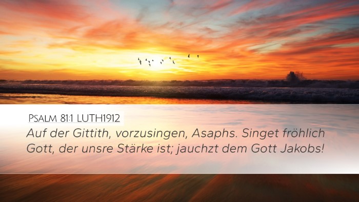 Psalm 81:1 LUTH1912 Bible Verse Image