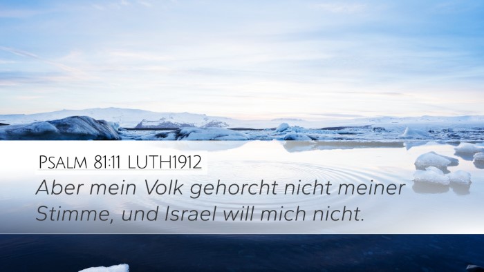 Psalm 81:11 LUTH1912 Bible Verse Image