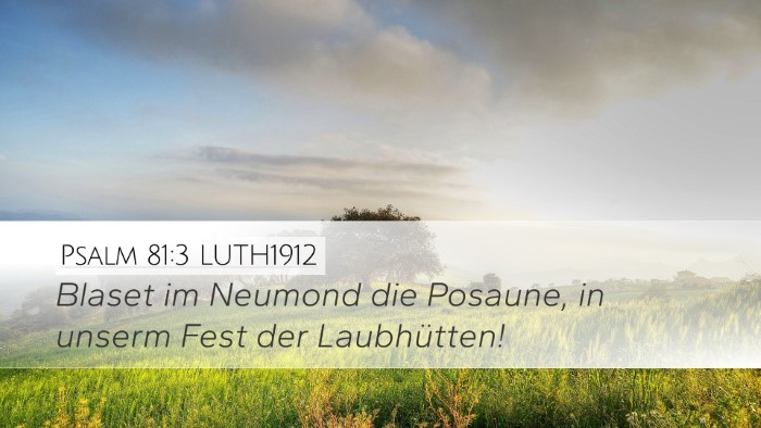 Psalm 81:3 LUTH1912 Bible Verse Image