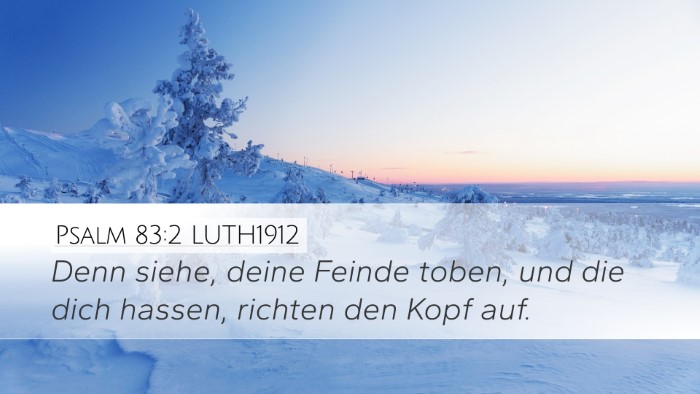 Psalm 83:2 LUTH1912 Bible Verse Image