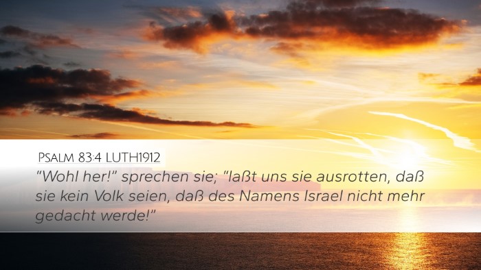 Psalm 83:4 LUTH1912 Bible Verse Image