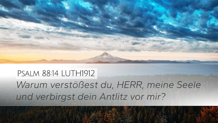 Psalm 88:14 LUTH1912 Bible Verse Image