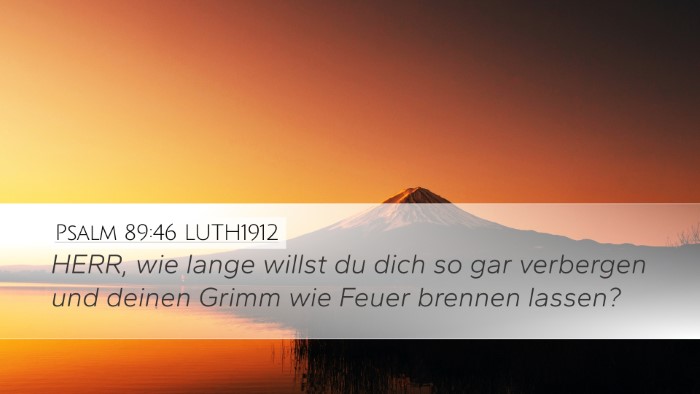 Psalm 89:46 LUTH1912 Bible Verse Image