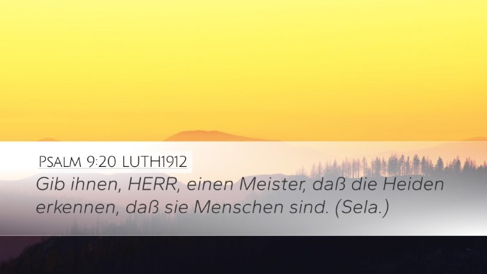 Psalm 9:20 LUTH1912 Bible Verse Image