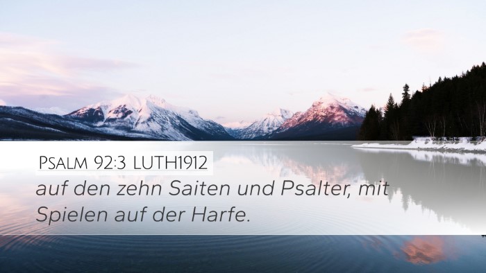 Psalm 92:3 LUTH1912 Bible Verse Image