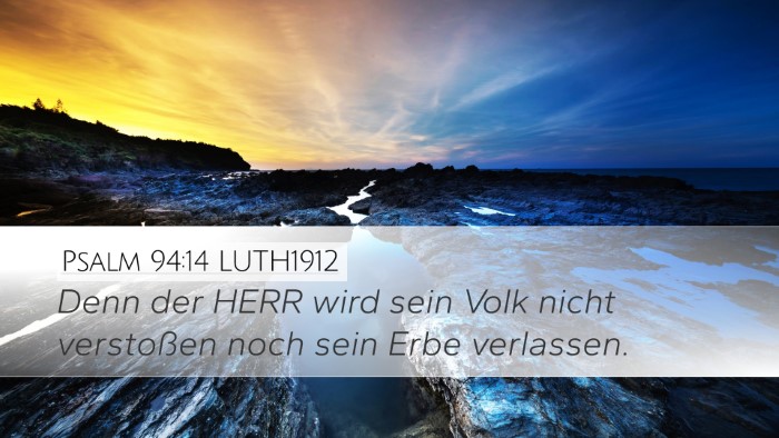 Psalm 94:14 LUTH1912 Bible Verse Image
