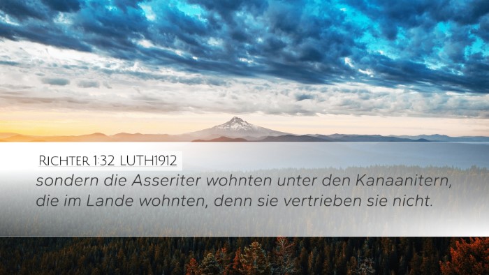 Richter 1:32 LUTH1912 Desktop Wallpaper - sondern die Asseriter wohnten unter den - Desktop Bible Verse Wallpaper