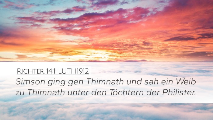 Richter 14:1 LUTH1912 Bible Verse Image