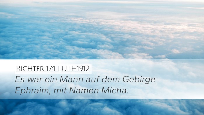Richter 17:1 LUTH1912 Bible Verse Image