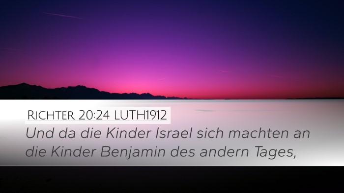 Richter 20:24 LUTH1912 Desktop Wallpaper - Und da die Kinder Israel sich machten an die - Desktop Bible Verse Wallpaper