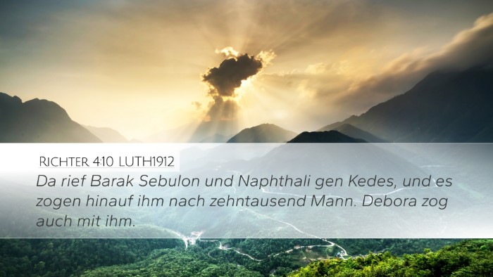 Richter 4:10 LUTH1912 Bible Verse Image