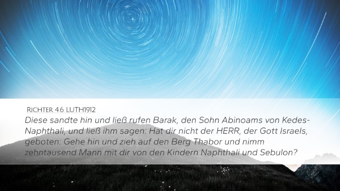 Richter 4:6 LUTH1912 Bible Verse Image