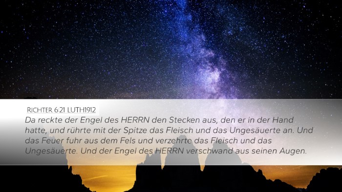 Richter 6:21 LUTH1912 Bible Verse Image