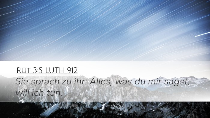 Rut 3:5 LUTH1912 Desktop Wallpaper - Sie sprach zu ihr: Alles, was du mir sagst, will - Desktop Bible Verse Wallpaper