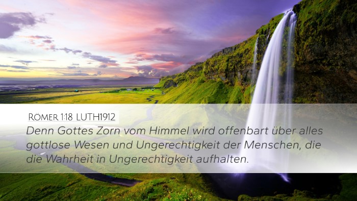 Römer 1:18 LUTH1912 Bible Verse Image