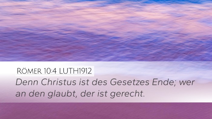 Römer 10:4 LUTH1912 Bible Verse Image