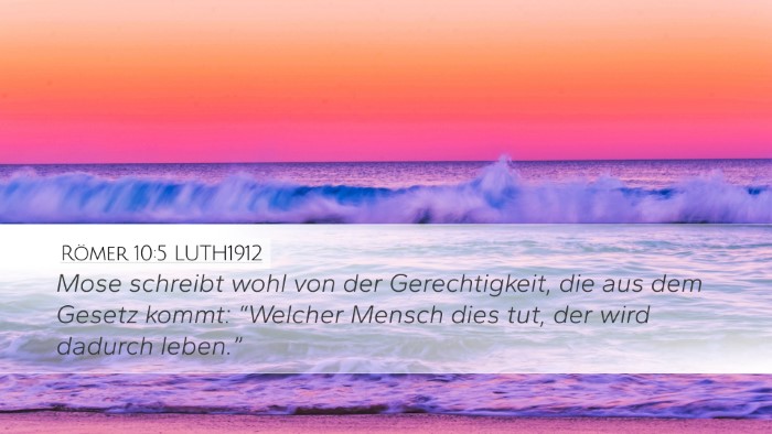 Römer 10:5 LUTH1912 Bible Verse Image