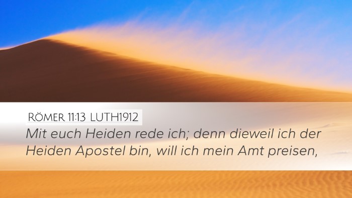 Römer 11:13 LUTH1912 Bible Verse Image