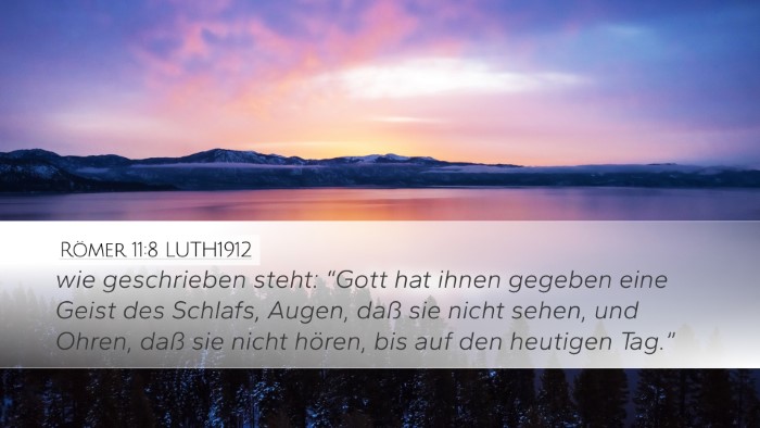 Römer 11:8 LUTH1912 Bible Verse Image