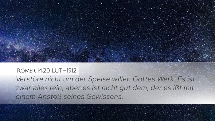 Römer 14:20 LUTH1912 Bible Verse Image
