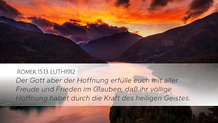 Römer 15:13 LUTH1912 Bible Verse Image