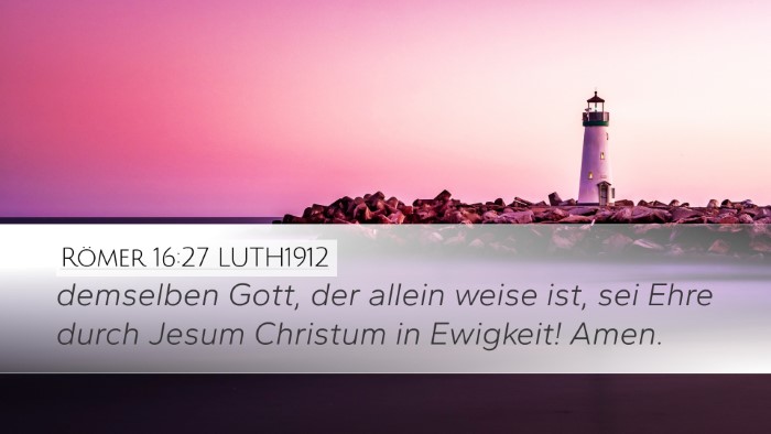Römer 16:27 LUTH1912 Bible Verse Image