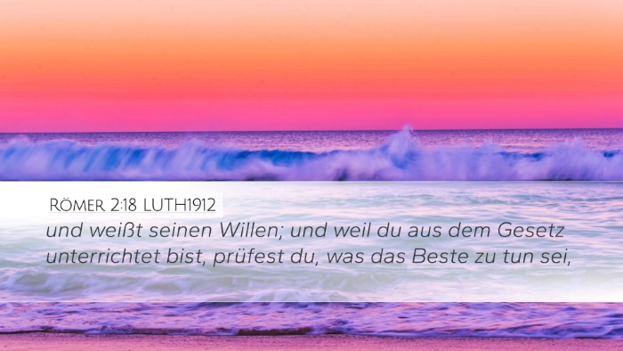 Römer 2:18 LUTH1912 Bible Verse Image